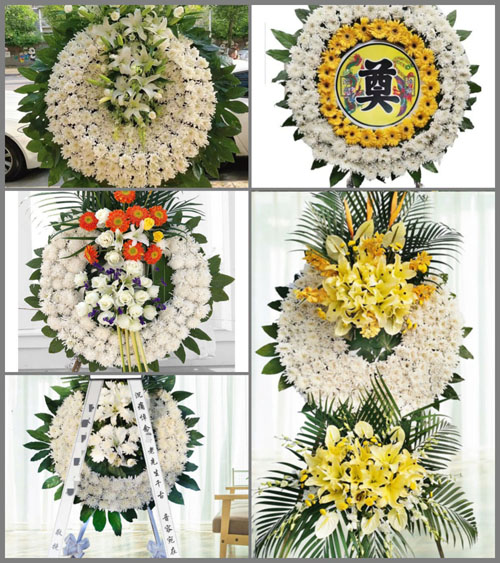 安徽阜阳市临泉县鲖城镇八里槐村花圈速递